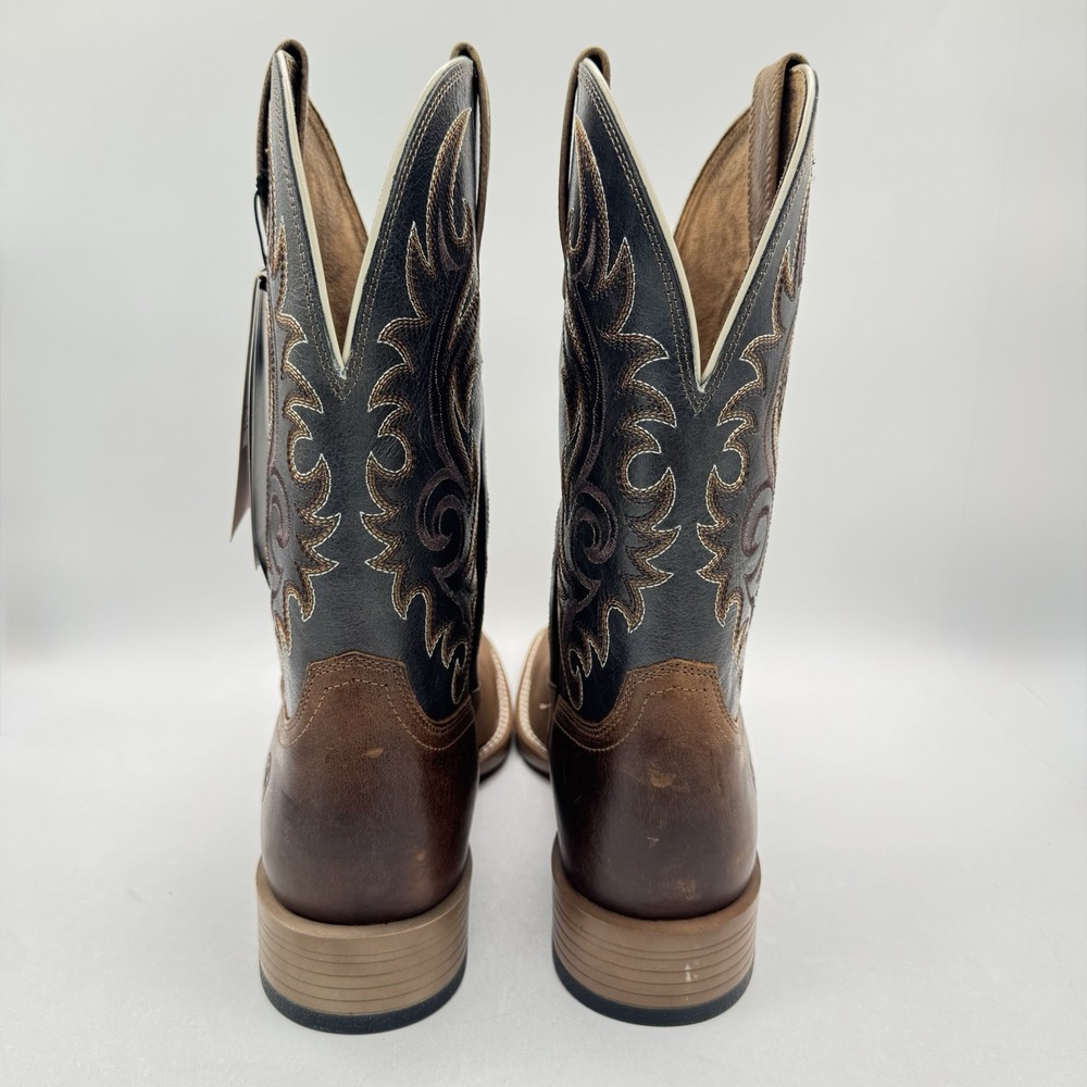 Ariat Lasco Western Boots Men's Size 9 D Blue Leather Bantam Weight - Picture 4 of 16